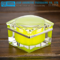 YJ-KQ Series beautiful blooming flower 15g 30g 50g square acrylic cream jars